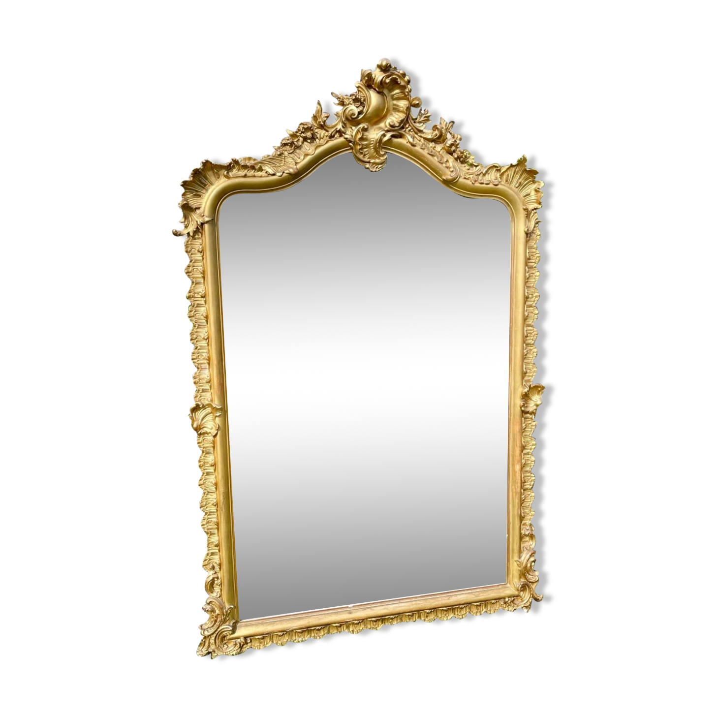 Gold fireplace mirror 184x120cm