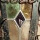 Chandelier old lantern interior / exterior colored glasses multicolor