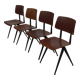 Set of 4 vintage school chairs Galvanitas S16 Netherlands Design