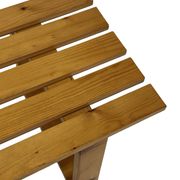 Vintage Scandinavian modern pinewood slatted bench from the 1960's