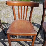 Set of six mismatched Baumann bistro chairs