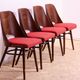 Chaises de salle à manger vintage par Radomír Hofman, années 1960, ensemble de 4