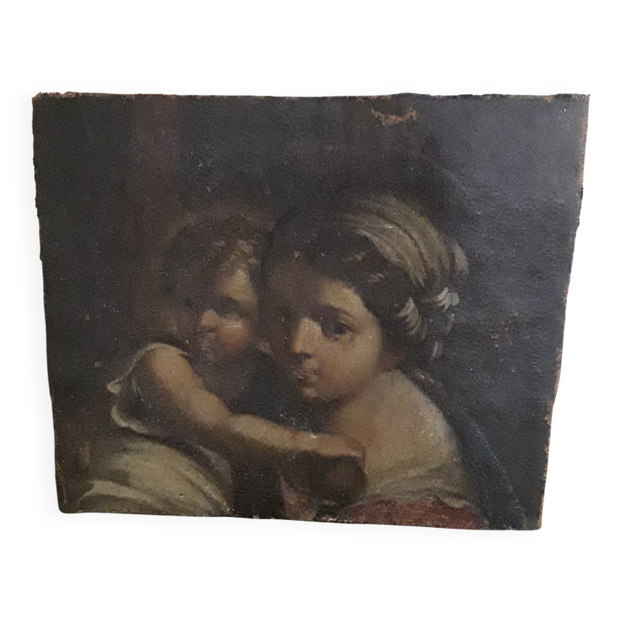 Oil on cardboard 18th century