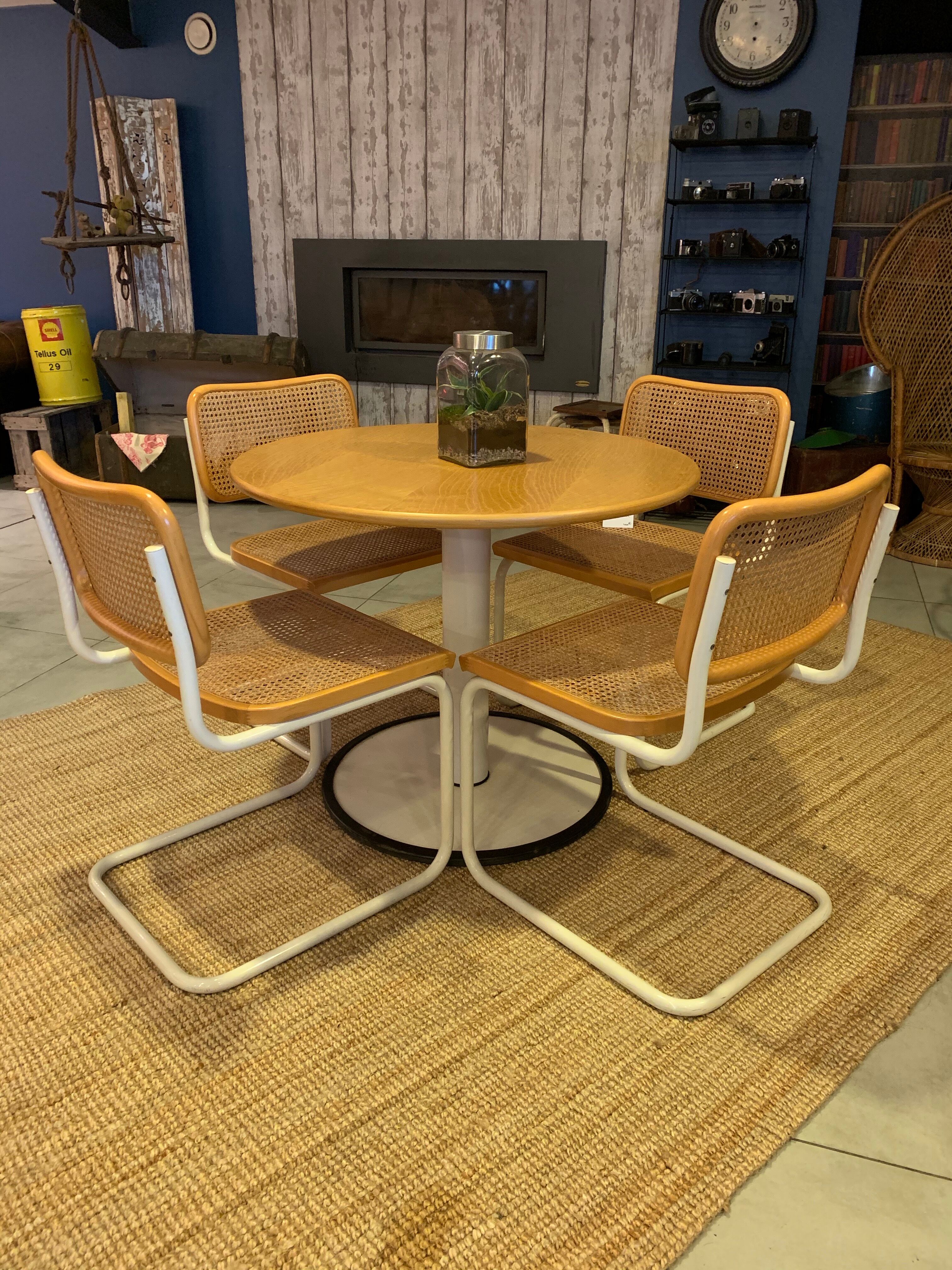 Series of 4 chairs cidue by Marcel Breuer
