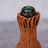 Bouteille en rotin vintage