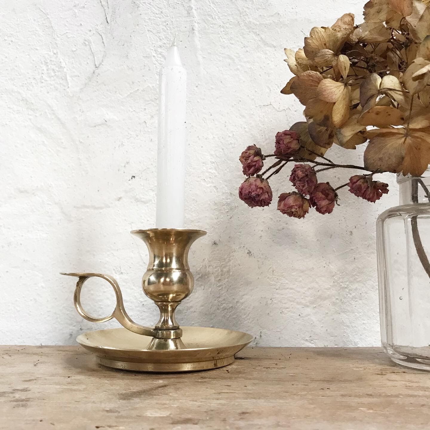 Brass cellar rat candle holder