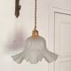 Pendant light with old glass tulip