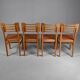 Vintage dining chairs x4 1950s by Pierre Cruège