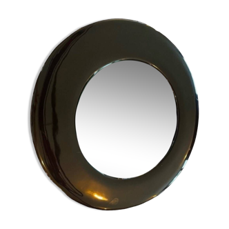 Round ceramic mirror by Brigitte de Bazelaire Sentou collection