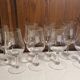 8 crystal wine glasses from the 1925/1930s - Camp Romain wine logo.