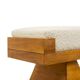 Ash bench. Handmade work from the 20th century.