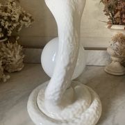 Lampe cobra vintage céramique et opaline