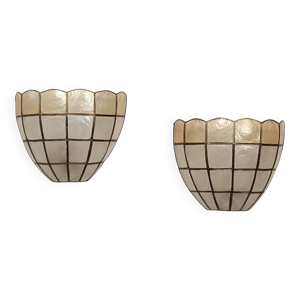 Paire appliques nacre