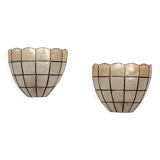 Pair of mother-of-pearl wall lights