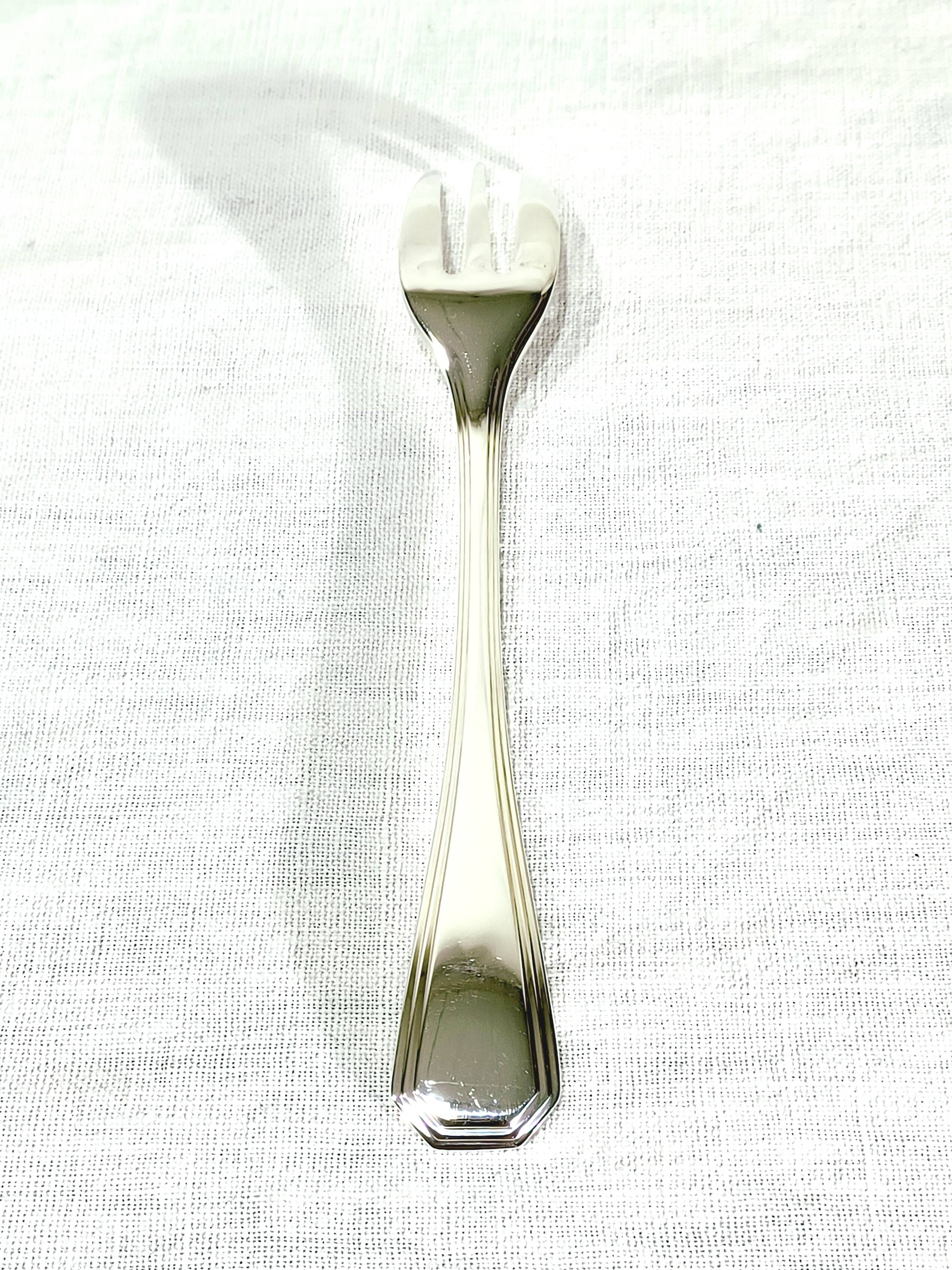 Christofle – 12 Silver Plated Cake Forks, America Model