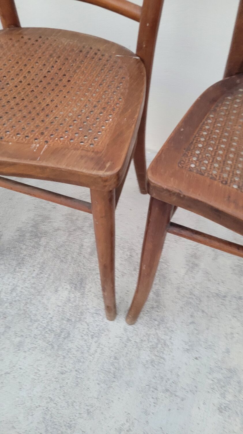 Set of 3 old Thonet bistro chairs