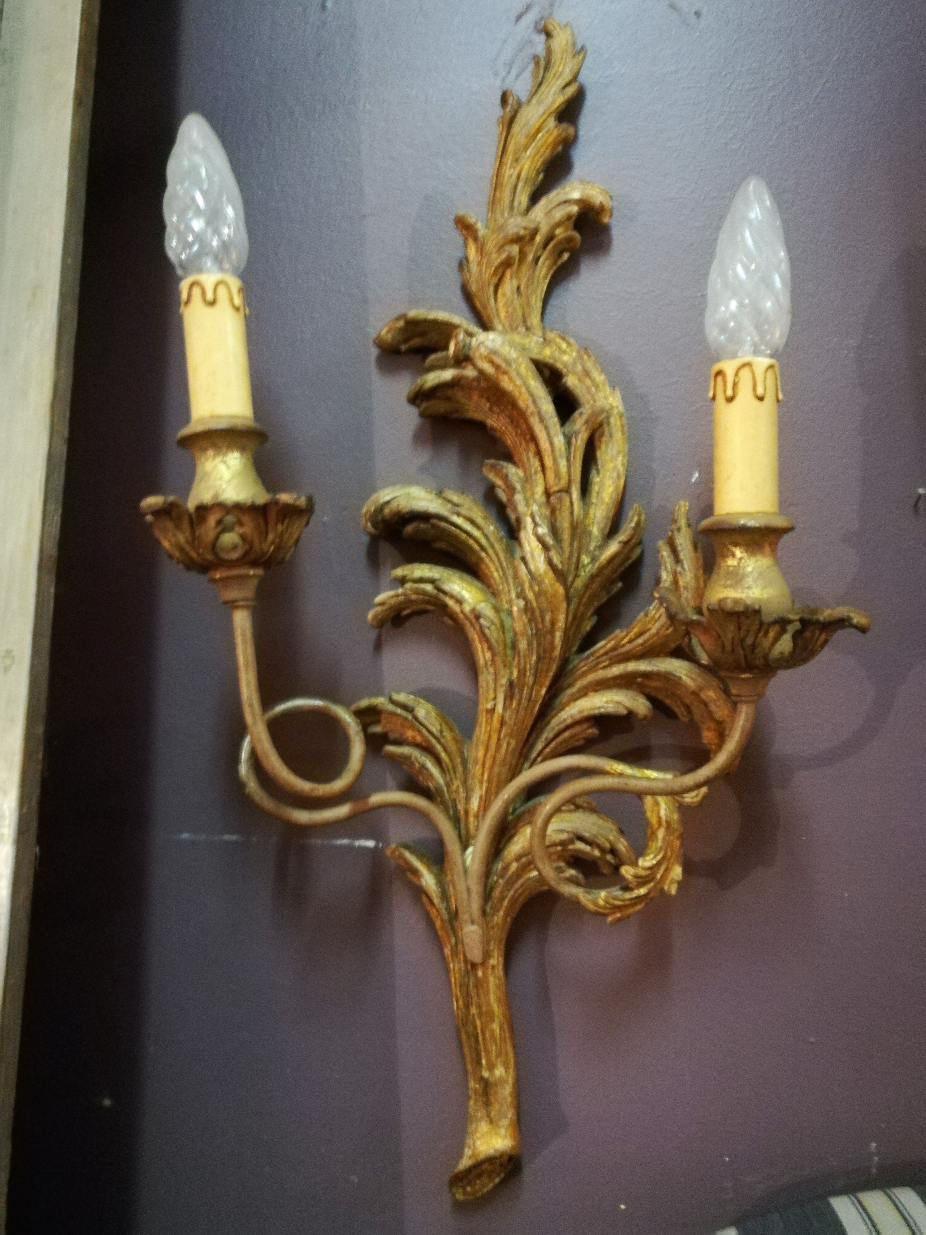 Great pair of style Louis XV Golden wood