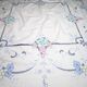 Nappe ronde brodée multicolore