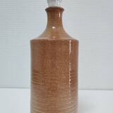 Lamp foot glazed stoneware ochre and vintage cylindrical cream