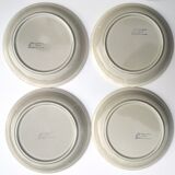 Set of 4 vintage stoneware plates, “Thistles” model