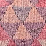 3x12 Pink & Beige Kilim Runner Rug 84x347Cm SK 34619