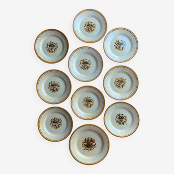 Service of plates and dish Oeillet Creil et Montereau