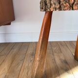 brutalist style wooden stool from the 30s and 40s