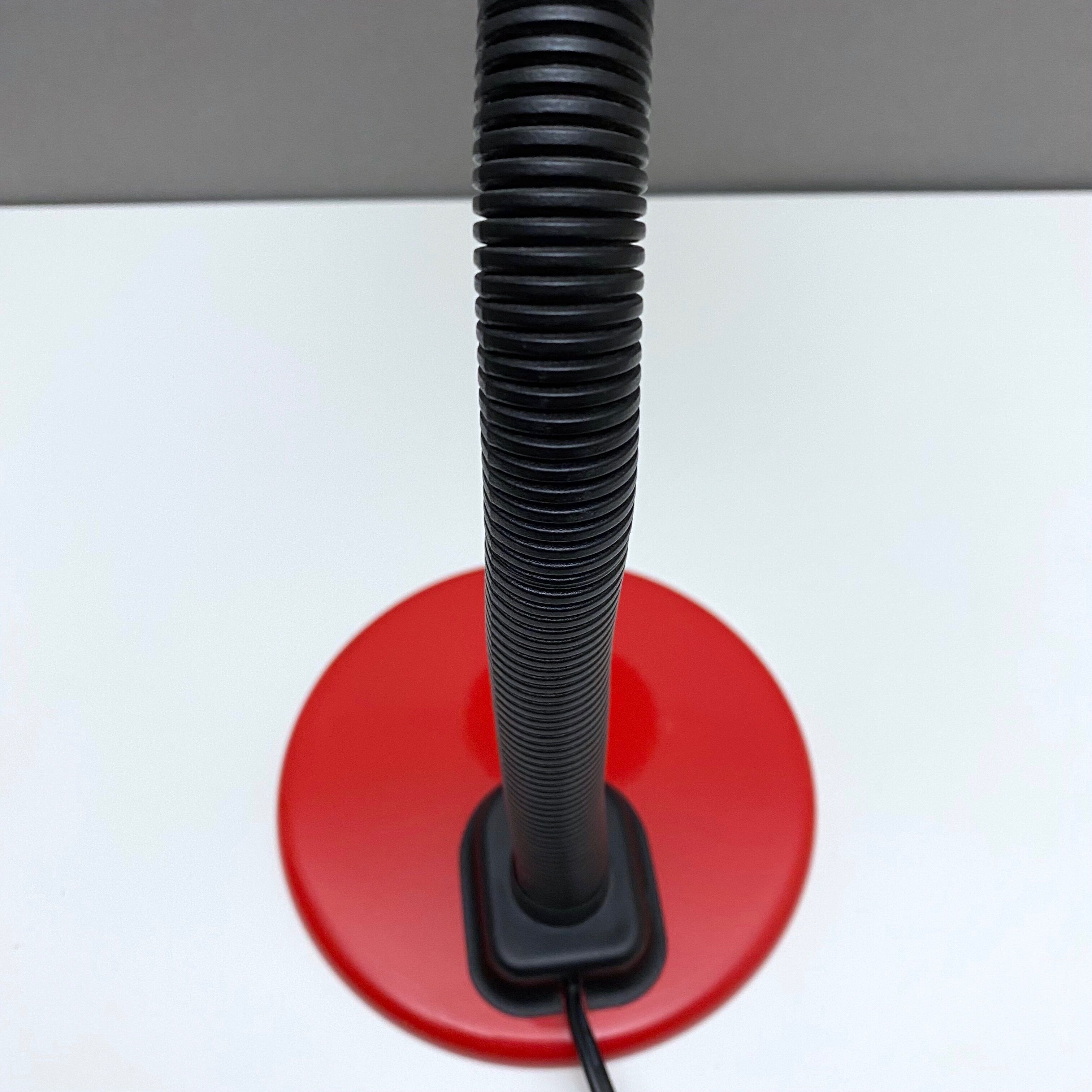 Desk lamp, vintage table lamp red, ball lamp