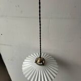 Opaline suspension with ceiling light