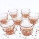 Ensemble Art Deco Carafe Verres Plateau en verre rose