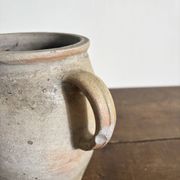 Ancien pot à graisse/vase en grès vernissé vintage – 2 anses