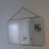 Large barber mirror/rectangular bathroom with metal border 57cm/40cm