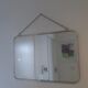 Large barber mirror/rectangular bathroom with metal border 57cm/40cm