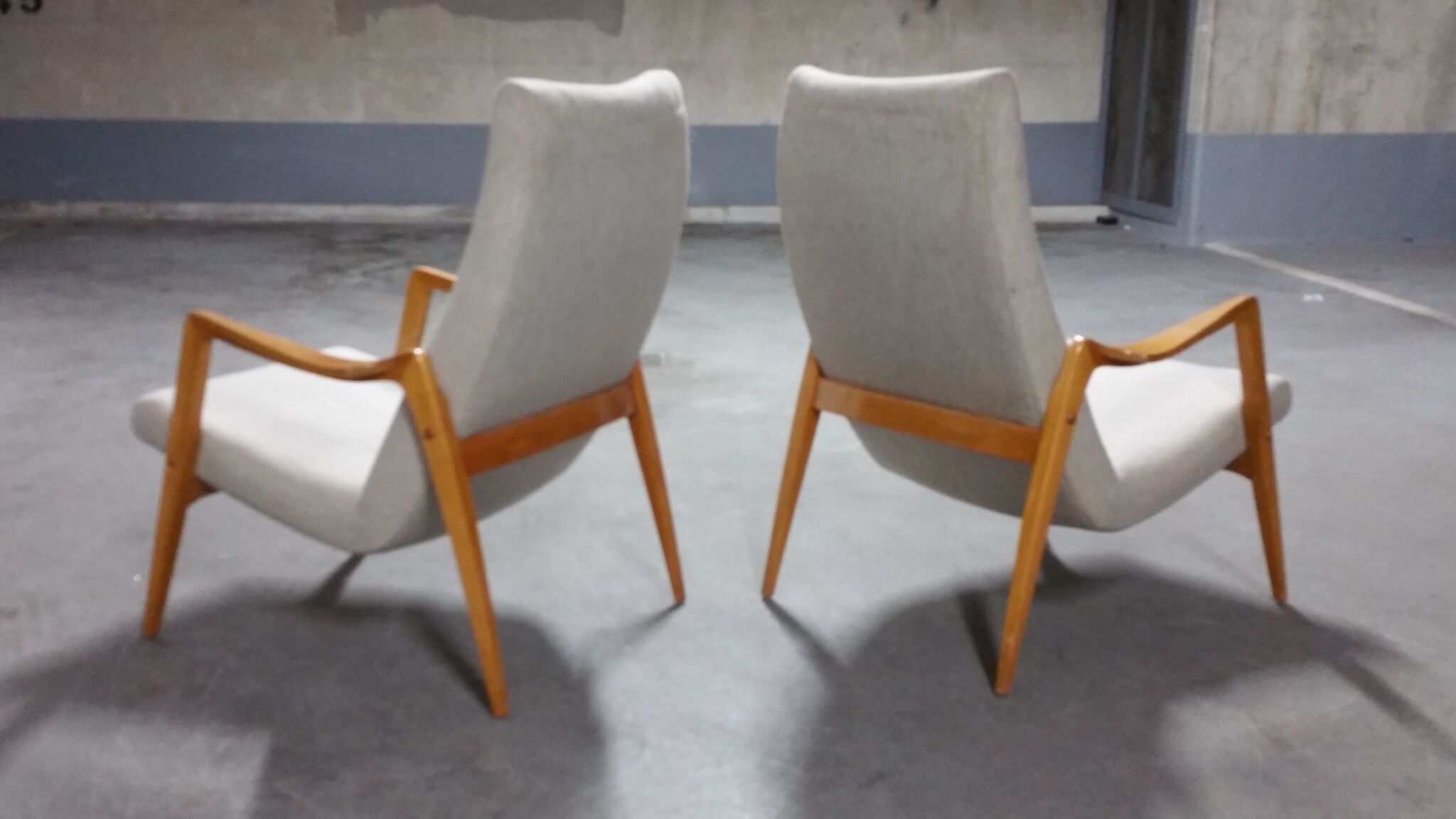 Scandinavian armchair danish feet years 50 compass