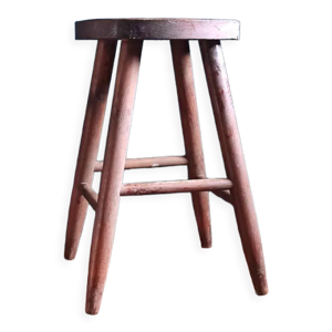 tabouret vintage en bois