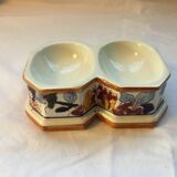 Gien earthenware salt pot decor Peony