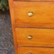 Vintage beech chest of drawers with 3 drawers from the 1950s.