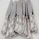 Boulenger Louis XV, 12 silver-plated table knives, excellent condition.