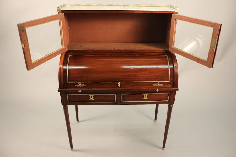 Louis XVI mahogany cylinder desk