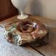 Large vintage alabaster pocket-empty ashtray