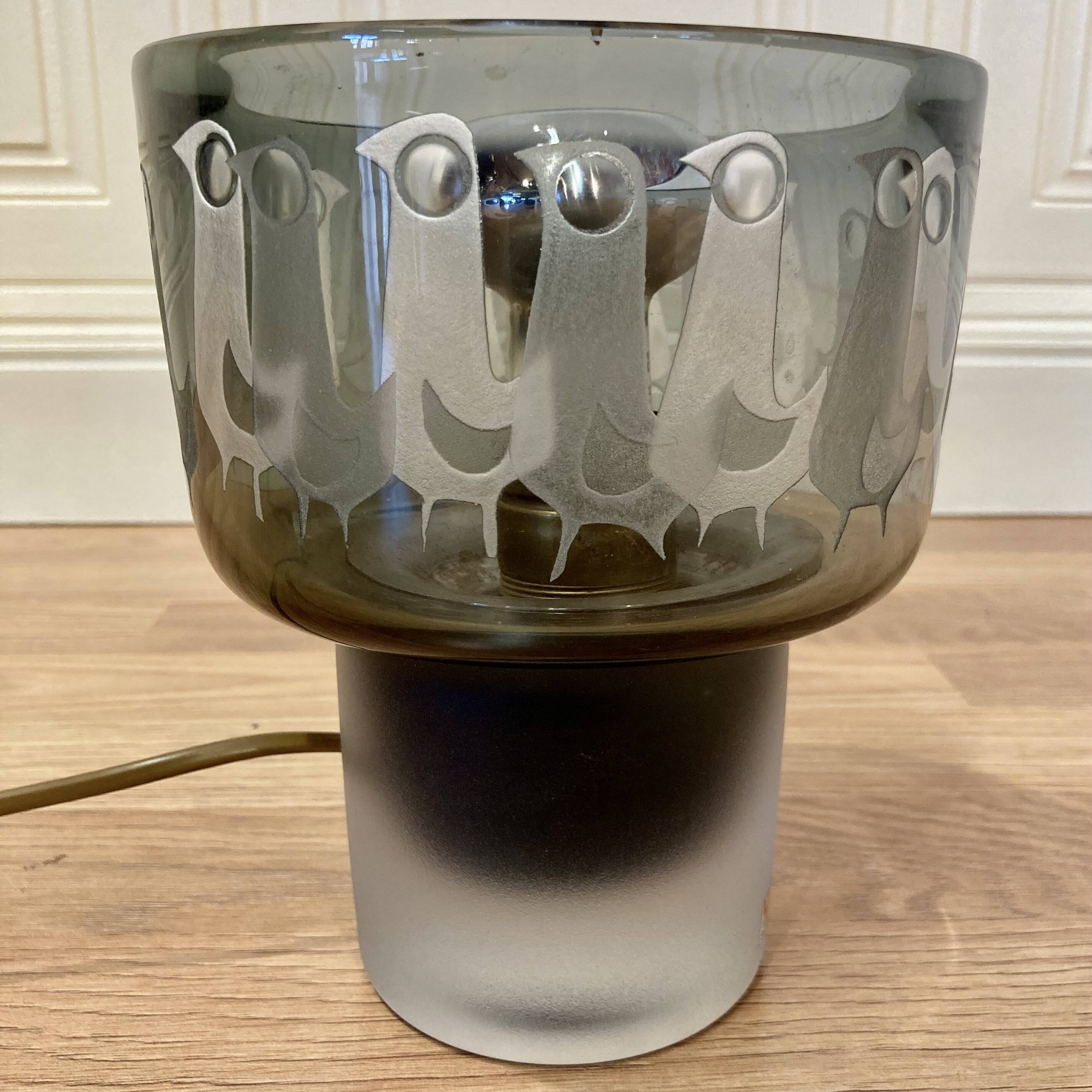 LARGE LAMP FULLY GLASS DESIGN 1950.