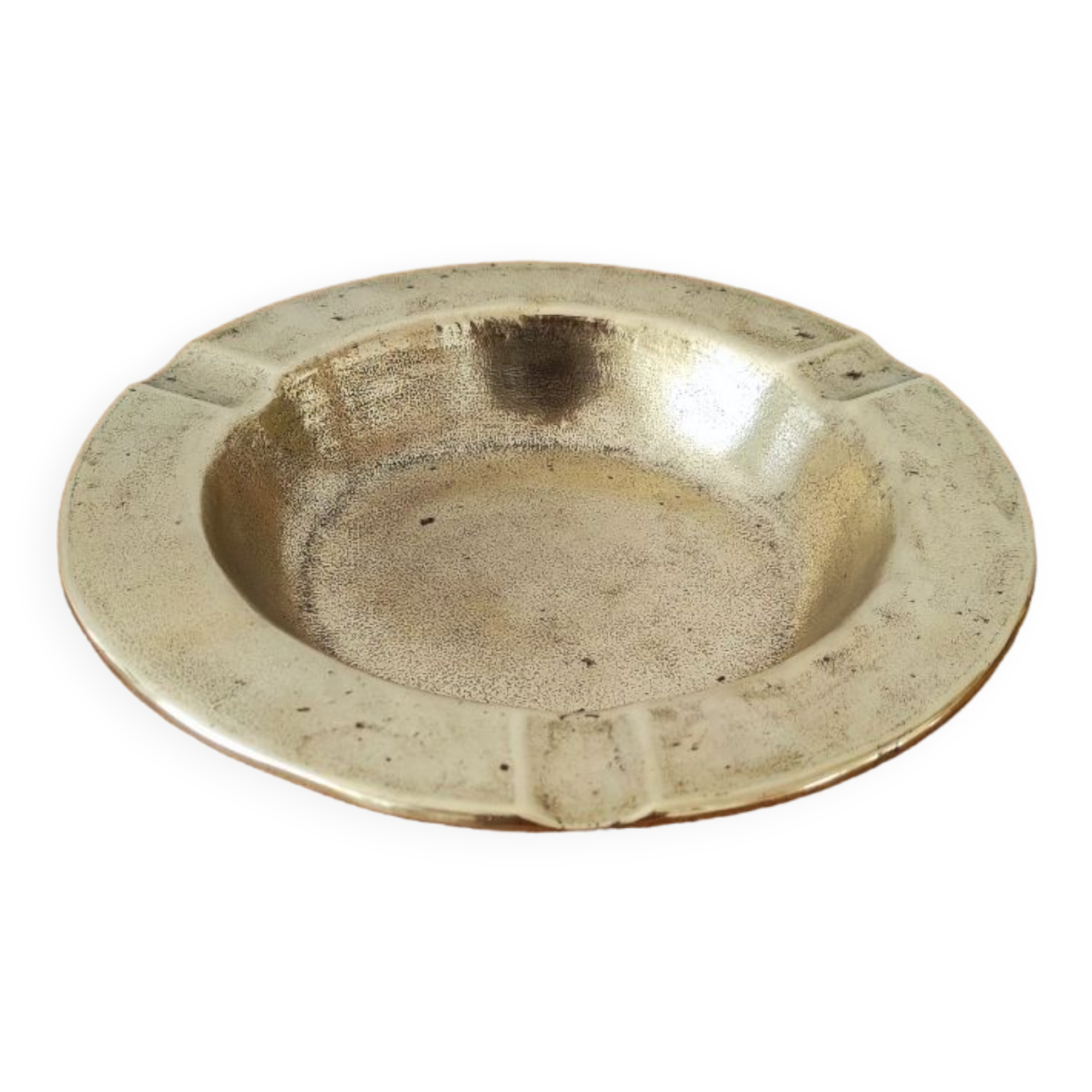 Ashtray in solid brass signed Collini