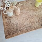 Low wooden farm table and drawer