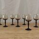 8 glasses of vintage black foot smoked wine Arcoroc