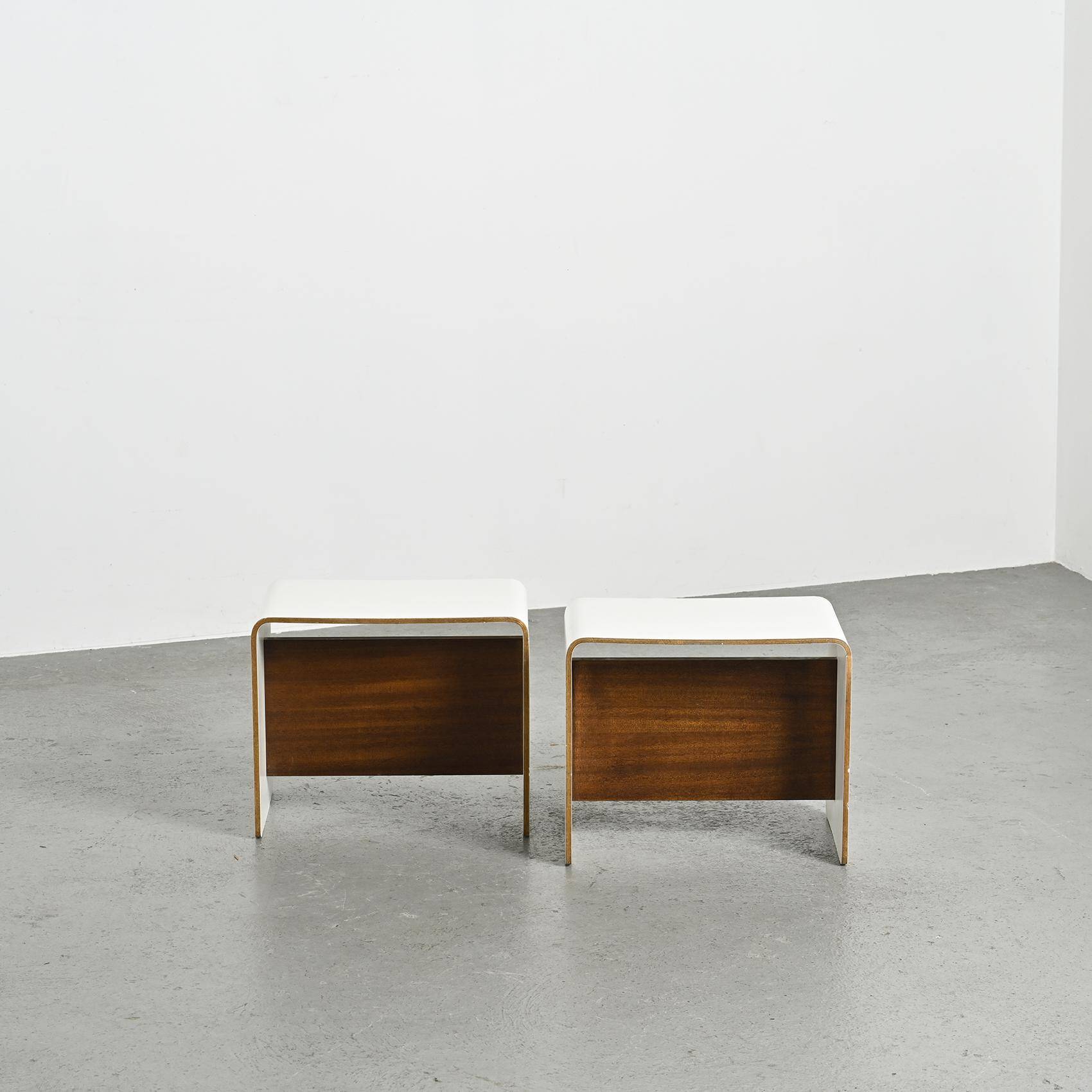 Pair of bedside tables by Pierre Guariche, circa 1968