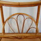 Table basse en rotin années 50
