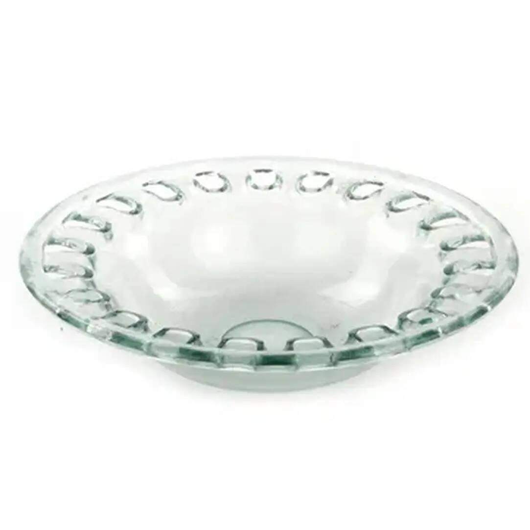 Minimalist pressed glass platter, Japan, 1990s