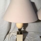 Paire de lampes oeufs style Hollywood Regency