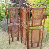 Vintage rattan screen