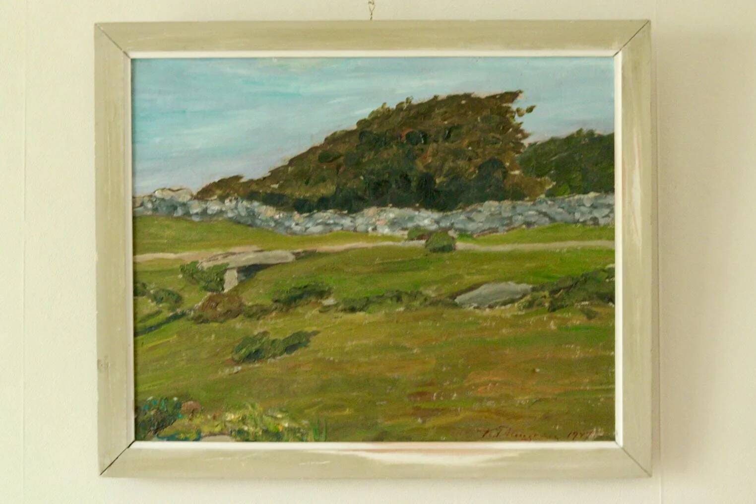 Original oil on canvas from the mid-20th century – landscape